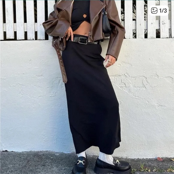 Princess Polly JODIE MAXI SKIRT black - Picture 4 of 6